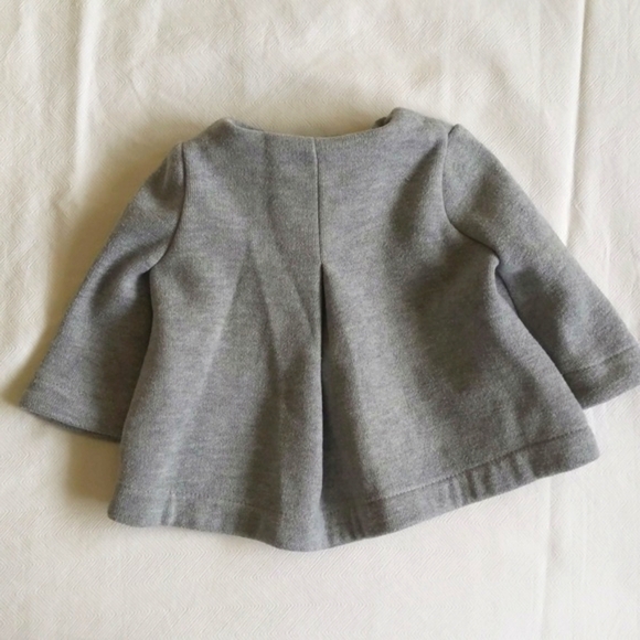 tahari baby gray bell sleeve peacoat with lace detail 3-6 months baby girl - Picture 7 of 7